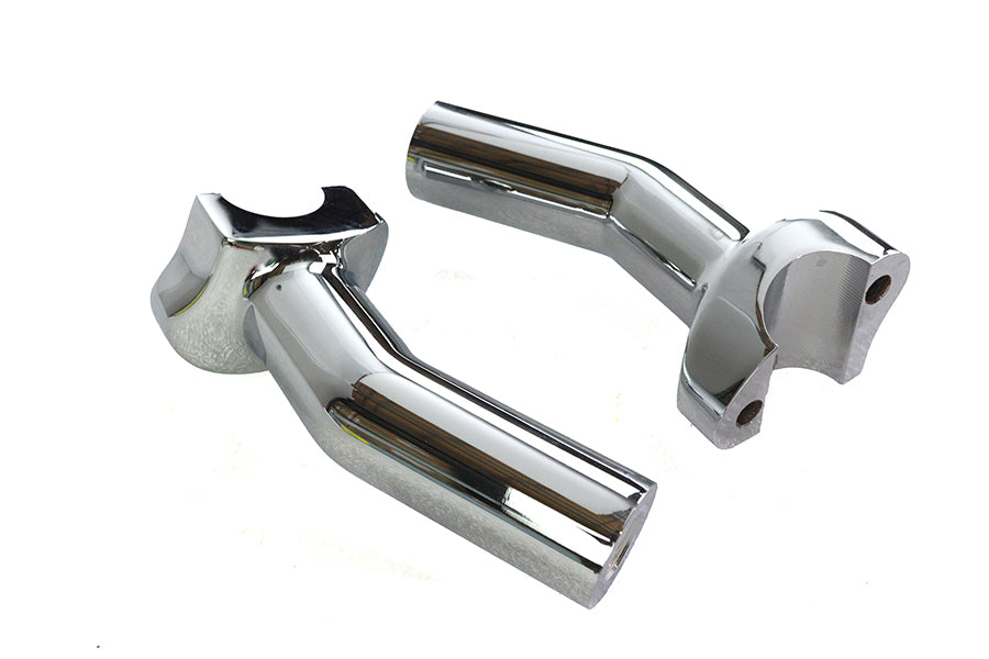 MCM 1 Inch Pullback Riser Set Chrome - Pair for Elevated Audio Mounting