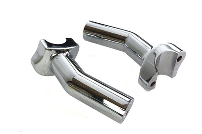 MCM 1 Inch Pullback Riser Set Chrome - Pair for Elevated Audio Mounting