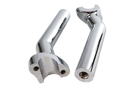 MCM 6-1/2 Inch Buffalo Riser Set Chrome - Motorcycle Handlebar Riser Kit