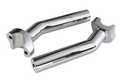 MCM 6-1/2 Inch Buffalo Riser Set Chrome - Motorcycle Handlebar Riser Kit