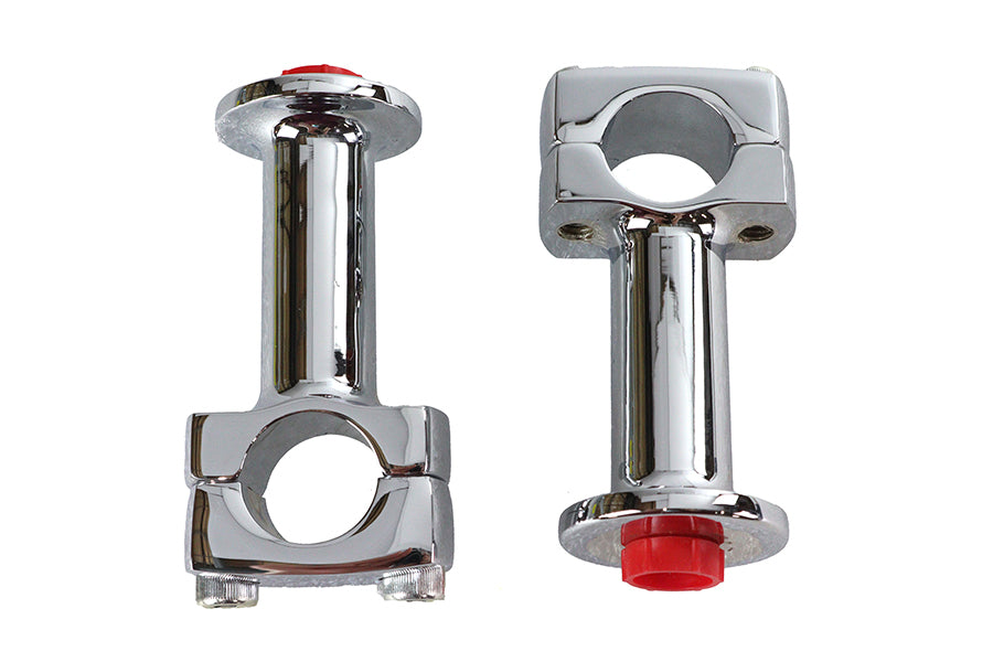 Paughco 353 3 Inch Post Riser Set Chrome for Motorcycle Handlebars