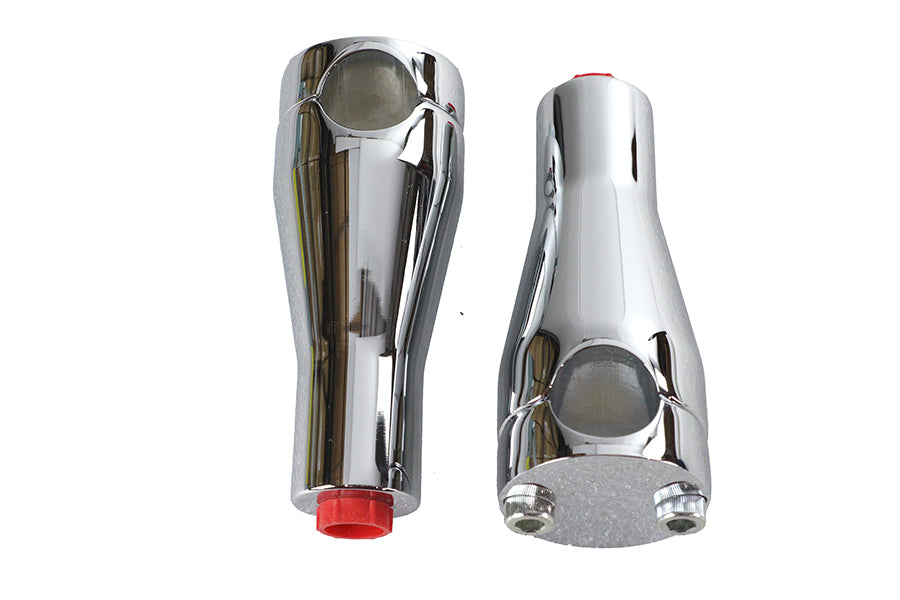 Paughco 4 Inch Chrome Glide Riser Set Part #350 for Motorcycle Handlebars