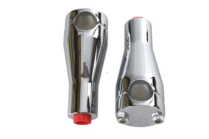Paughco 4 Inch Chrome Glide Riser Set Part #350 for Motorcycle Handlebars