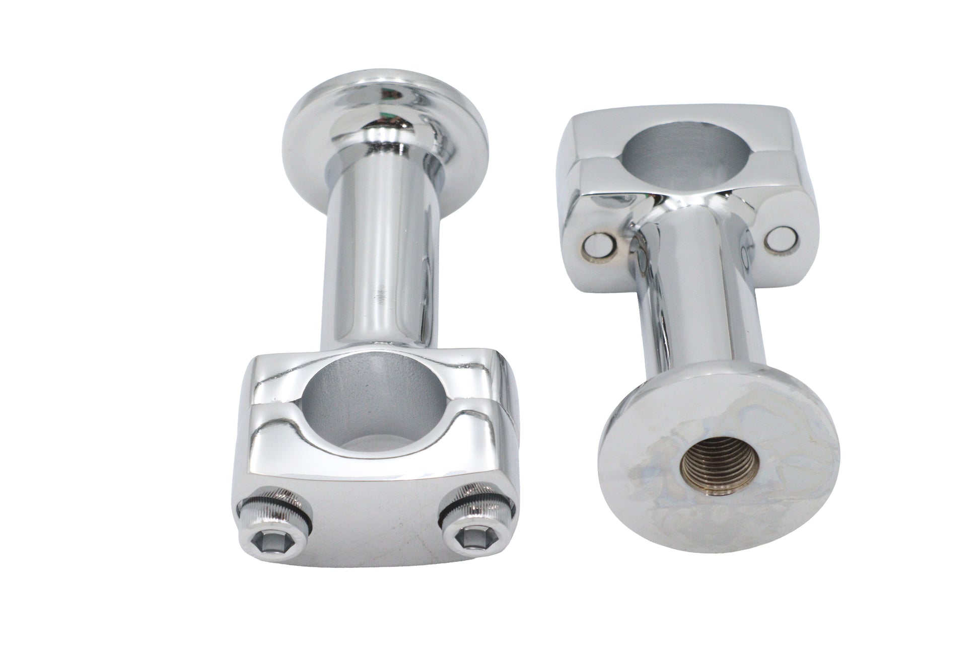 MCM Wyatt Chrome 3 Inch Post Riser Set with 1/2 Inch X 20 Internal Threads
