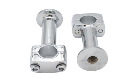 MCM Wyatt Chrome 3 Inch Post Riser Set with 1/2 Inch X 20 Internal Threads
