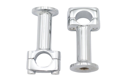 MCM Wyatt Chrome 3 Inch Post Riser Set with 1/2 Inch X 20 Internal Threads