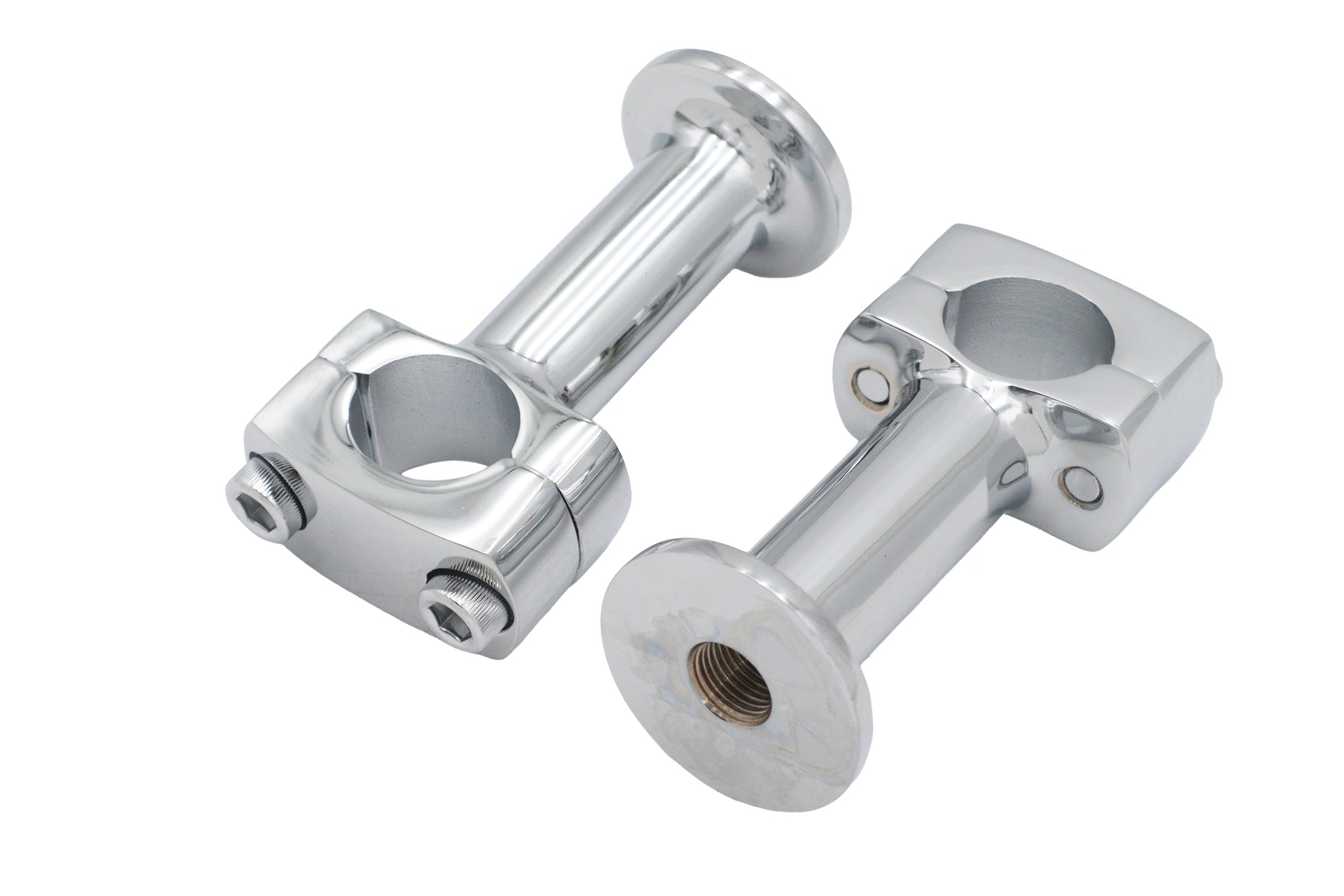MCM Wyatt Chrome 3 Inch Post Riser Set with 1/2 Inch X 20 Internal Threads