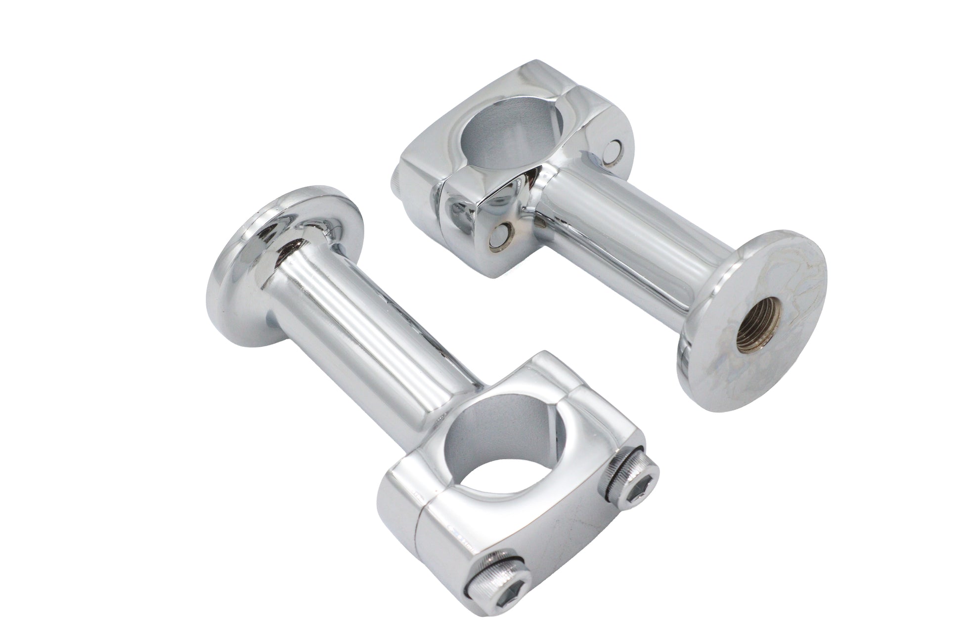 MCM Wyatt Chrome 3 Inch Post Riser Set with 1/2 Inch X 20 Internal Threads