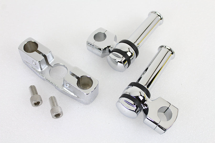 V-Twin Spring Fork Tree with 4-1/4 Inch Riser Kit Chrome for Harley Davidson EL & FL Models