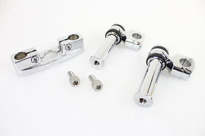 V-Twin Spring Fork Tree with 4-1/4 Inch Riser Kit Chrome for Harley Davidson EL & FL Models