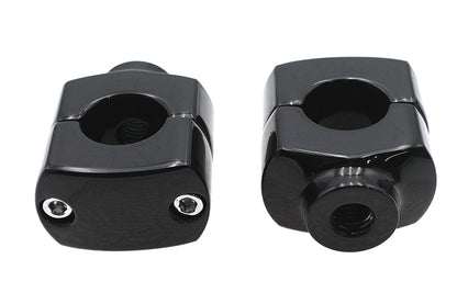 MCM 1-1/2 Inch Short Riser Set in Black for Motorcycles