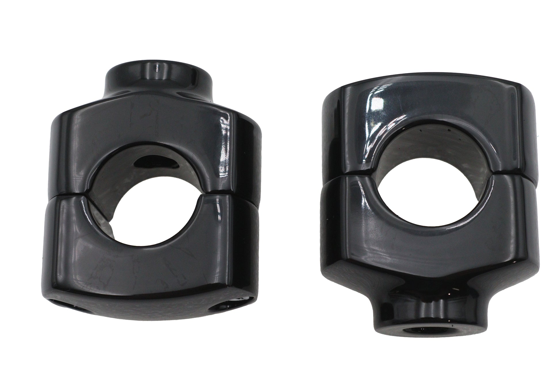 MCM 1-1/2 Inch Short Riser Set in Black for Motorcycles