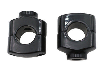 MCM 1-1/2 Inch Short Riser Set in Black for Motorcycles