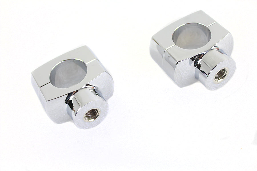 V-Twin 63881 1-1/4 Inch Shorty Riser Set Chrome for Motorcycle Handlebars