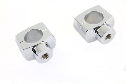 V-Twin 63881 1-1/4 Inch Shorty Riser Set Chrome for Motorcycle Handlebars
