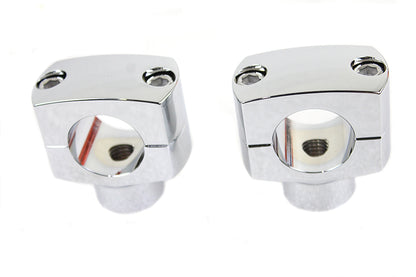 V-Twin 63881 1-1/4 Inch Shorty Riser Set Chrome for Motorcycle Handlebars
