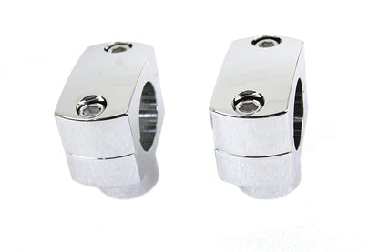 V-Twin 63881 1-1/4 Inch Shorty Riser Set Chrome for Motorcycle Handlebars