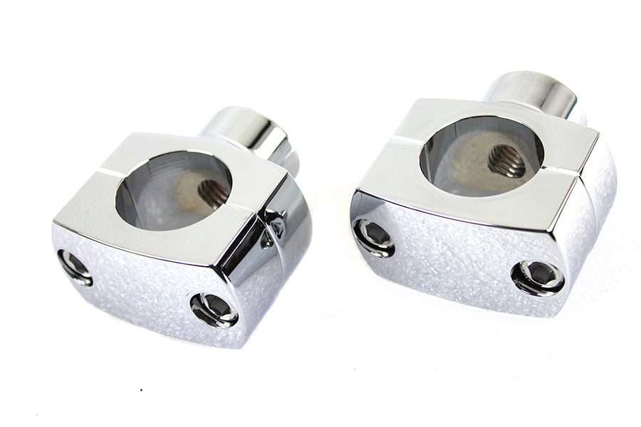 V-Twin 63881 1-1/4 Inch Shorty Riser Set Chrome for Motorcycle Handlebars