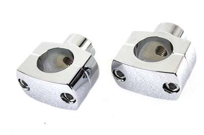 V-Twin 63881 1-1/4 Inch Shorty Riser Set Chrome for Motorcycle Handlebars