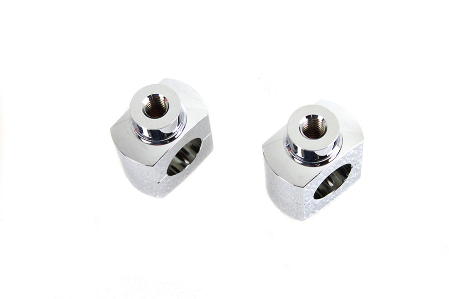 V-Twin 63009 1-1/2 Inch Short Riser Set Chrome for 1 Inch Handlebar Clamps