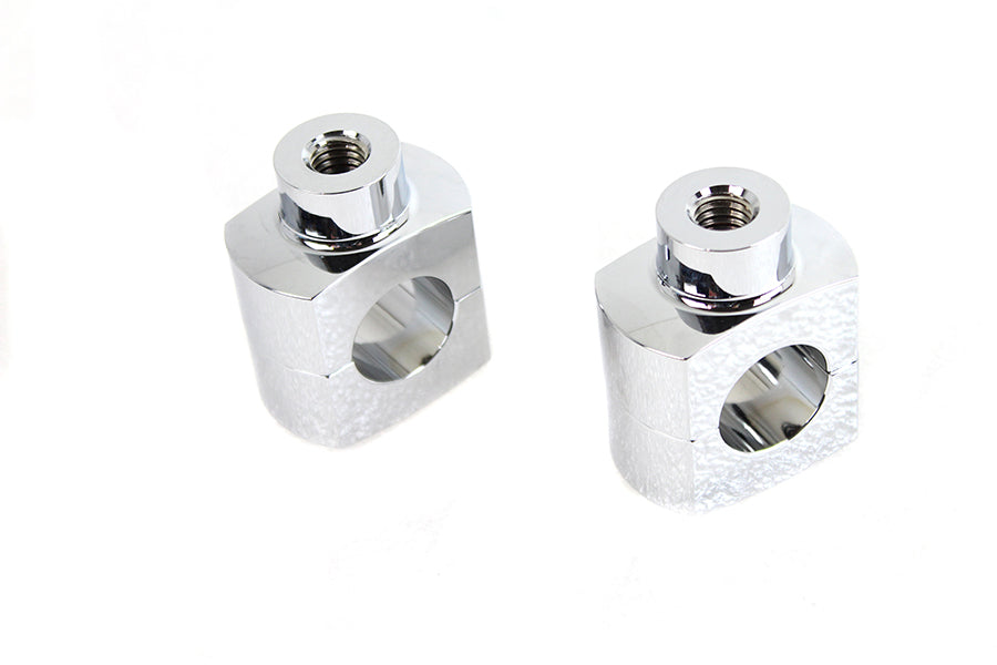 V-Twin 63009 1-1/2 Inch Short Riser Set Chrome for 1 Inch Handlebar Clamps