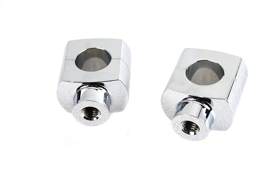 V-Twin 63009 1-1/2 Inch Short Riser Set Chrome for 1 Inch Handlebar Clamps