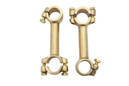 V-Twin 4 Inch Dog Bone Riser Set in Brass, Part #57-6013AP
