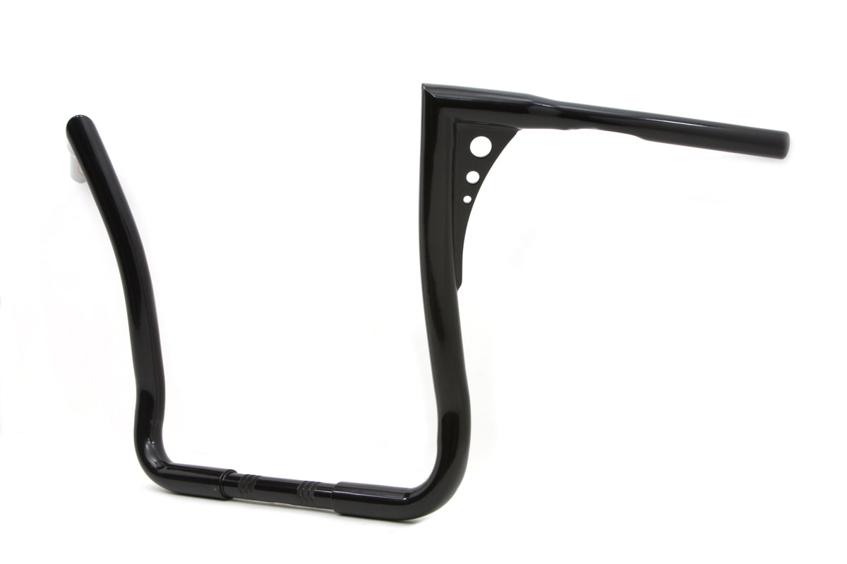 MCM 15 inch Z-Bar Handlebar with Indents for Harley Davidson FLT Models (Part #20117N)