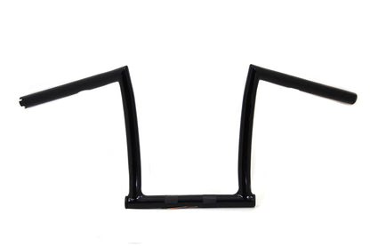 MCM 11 Inch Black ChiZeled Z-Bar Handlebar with Indents for Harley Davidson XL Models