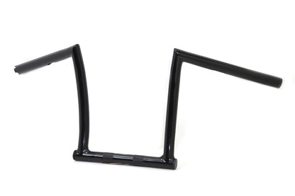 MCM 11 Inch Black ChiZeled Z-Bar Handlebar with Indents for Harley Davidson XL Models