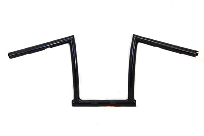MCM 11 Inch Black ChiZeled Z-Bar Handlebar with Indents for Harley Davidson XL Models