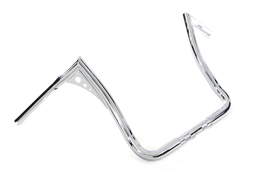 MCM 15 Inch Z-Bar Handlebar Chrome for Harley Davidson FLT and FLHT