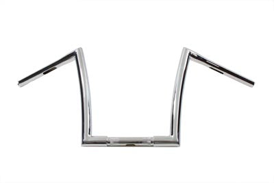 MCM 10-1/2 Inch Z-Bar Handlebar with Wiring Holes for Harley Davidson Models