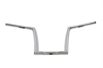MCM 10-1/2 Inch Z-Bar Handlebar with Wiring Holes for Harley Davidson Models