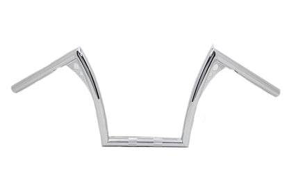 MCM 12 inch Pirate Z-Bar Handlebar Chrome for Harley Davidson FL, FX, XL 1982-1985