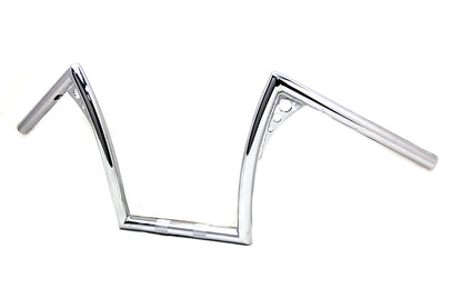 MCM 12 inch Pirate Z-Bar Handlebar Chrome for Harley Davidson FL, FX, XL 1982-1985