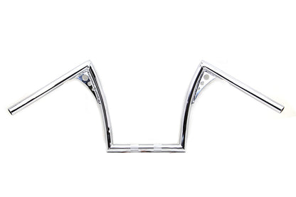 MCM 12 inch Pirate Z-Bar Handlebar Chrome for Harley Davidson FL, FX, XL 1982-1985