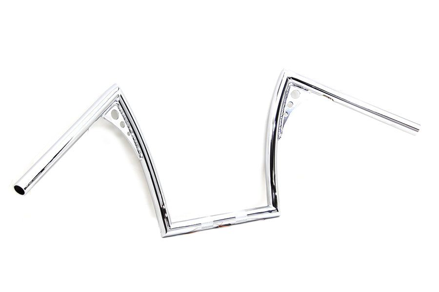 MCM 12 inch Pirate Z-Bar Handlebar Chrome for Harley Davidson FL, FX, XL 1982-1985