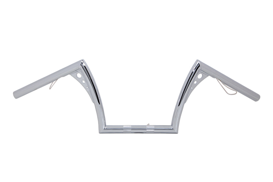 MCM 10 Inch Pirate Z-Bar Handlebar Chrome for Harley Davidson 1982-1985 Models