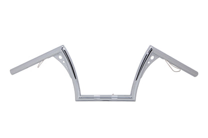 MCM 10 Inch Pirate Z-Bar Handlebar Chrome for Harley Davidson 1982-1985 Models