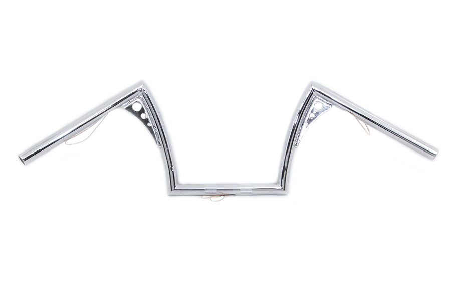 MCM 10 Inch Pirate Z-Bar Handlebar Chrome for Harley Davidson 1982-1985 Models
