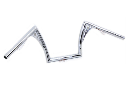 MCM 10 Inch Pirate Z-Bar Handlebar Chrome for Harley Davidson 1982-1985 Models