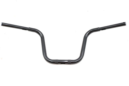 V-Twin 20323B 12-Inch Mini Ape Hanger Handlebar with Indents, Black