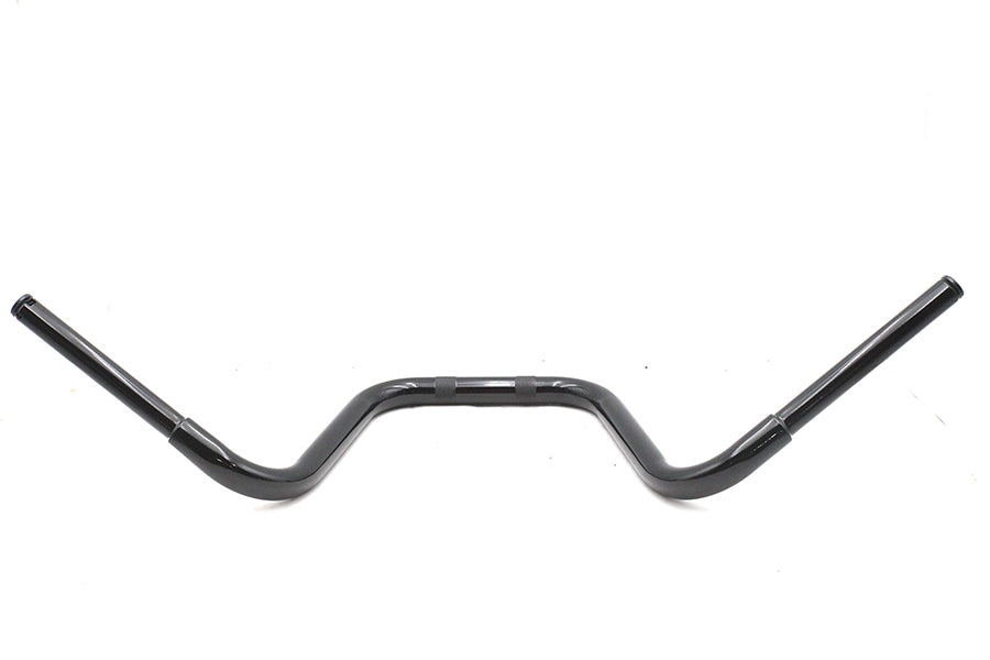 V-Twin 20323B 12-Inch Mini Ape Hanger Handlebar with Indents, Black