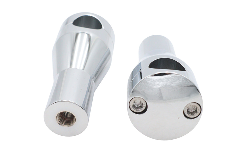 Ultima 34-5 4 Inch Chrome Round Glide Riser Set for 1 Inch Handlebars