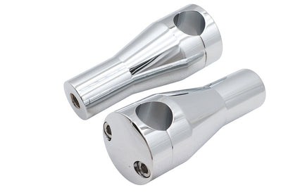 Ultima 34-5 4 Inch Chrome Round Glide Riser Set for 1 Inch Handlebars