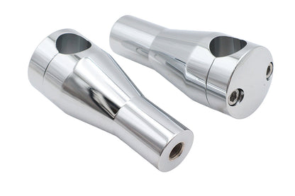 Ultima 34-5 4 Inch Chrome Round Glide Riser Set for 1 Inch Handlebars
