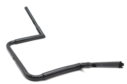 V-Twin Factory Sample 12-Inch Black Chizeled Z-Bar Handlebar Without Indents, Pullback 5-1/4 Inches