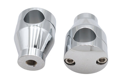 Wyatt Gatling 2 Inch Shorty Glide Riser Set Chrome - Part H57-6053 for 1 Inch Handlebars