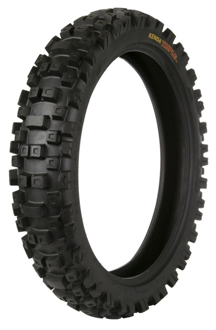 KENDA K781 Triple 120/100-18 MX Tire - Off-Road Motorcycle Tire for Heavy-Duty Use